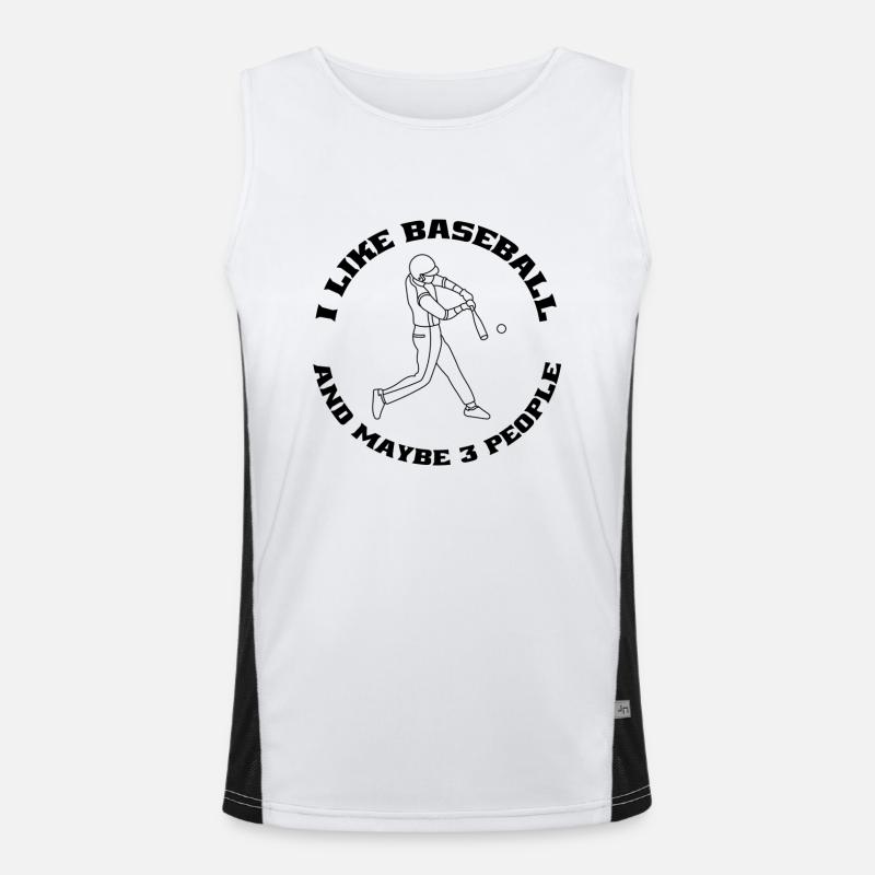 Baseball Baseball Lover Cadeau Jeu de baseball Débardeur respirant contrasté Homme 