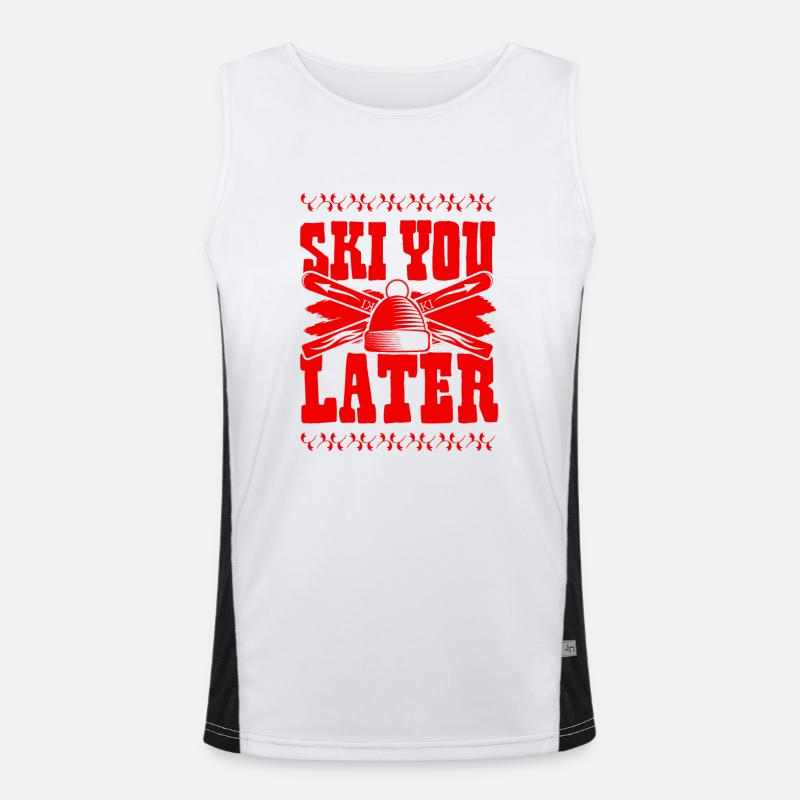 ski skiing Men's Functional Contrast Tank Top 