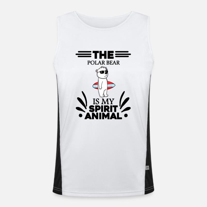 Eisbär Polarbär Bär Funktionelles Kontrast-Tank Top für Männer 