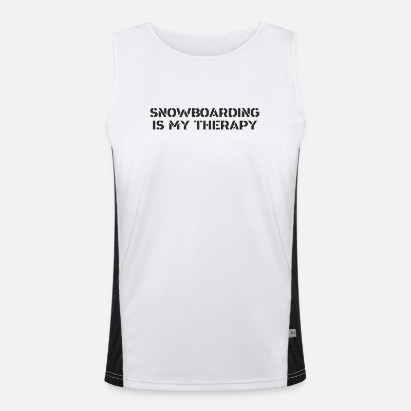 Snowboard - snowboarding is my therapy Funktionelles Kontrast-Tank Top für Männer 
