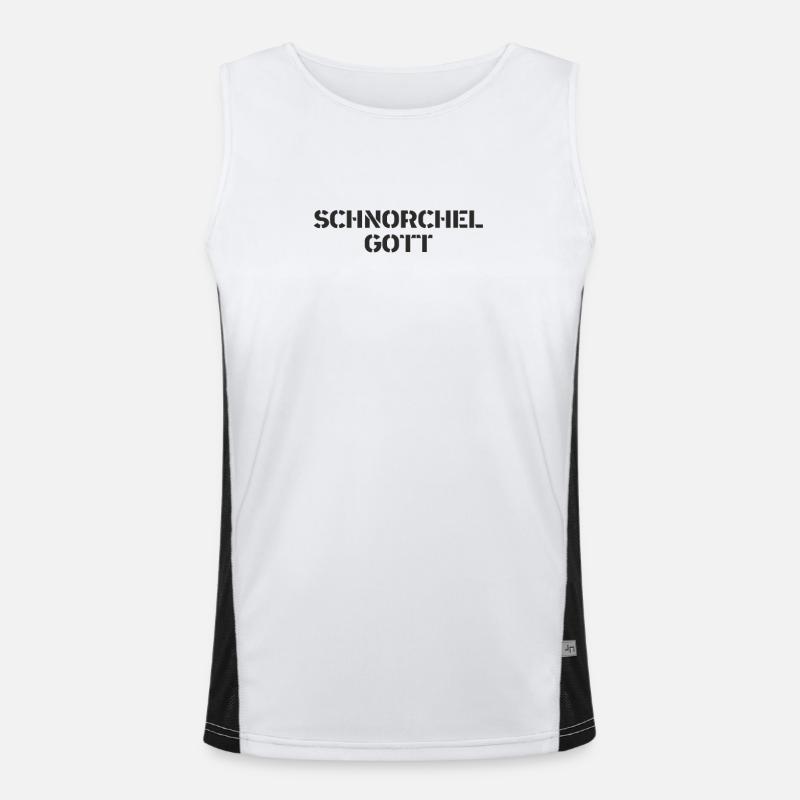 Tauchen - Schnorchel Gott Funktionelles Kontrast-Tank Top für Männer 