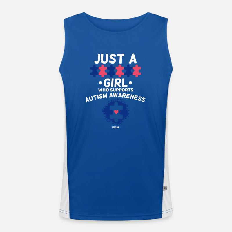 Autismus Mädchen Asperger Syndrom Funktionelles Kontrast-Tank Top für Männer 