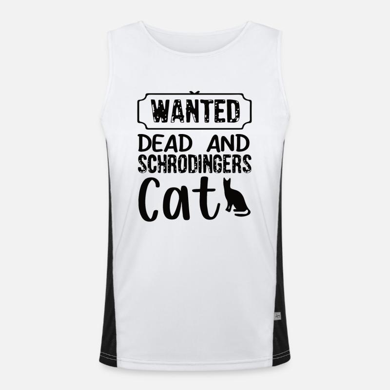 Schrodinger's Cat Box Funny Science Nerd Men's Functional Contrast Tank Top 
