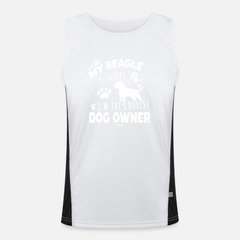 cool beagle école de chien de compagnie Débardeur respirant contrasté Homme 