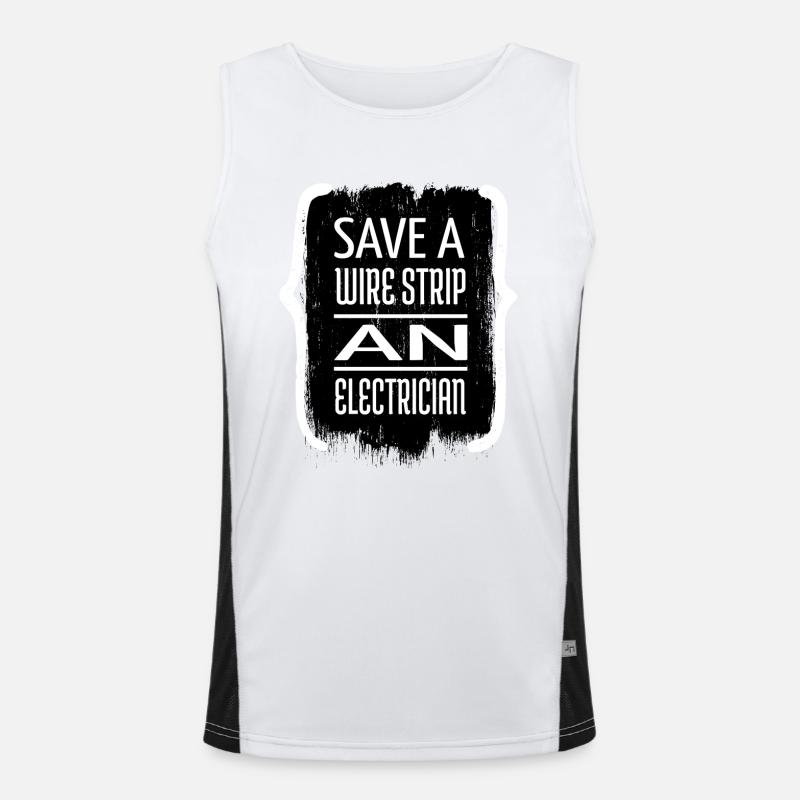 awesome electrical electrician electrical engineer Funktionelles Kontrast-Tank Top für Männer 