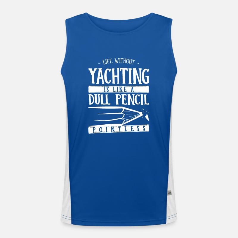 La vie sans yachting est comme un crayon terne drôle Débardeur respirant contrasté Homme 