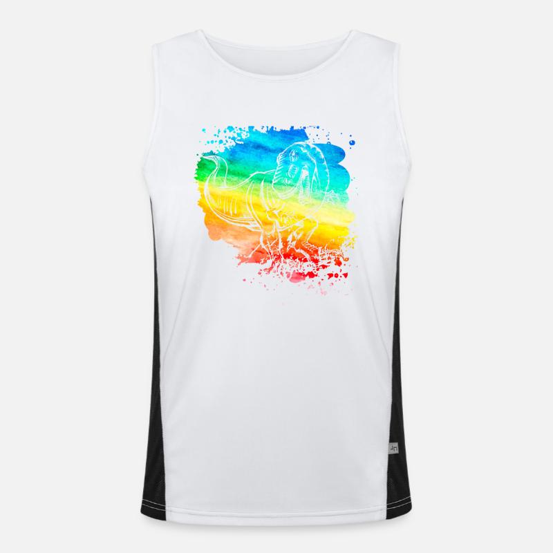 Dinosaur Men's Functional Contrast Tank Top 