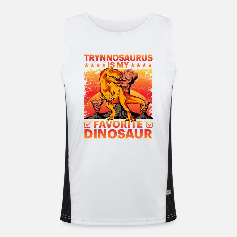 Trynnosaurus is my favorite Dinosaur Funktionelles Kontrast-Tank Top für Männer 