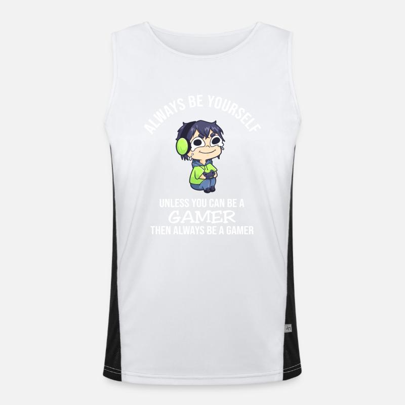 Always Be Yourself Unless Gamer Funktionelles Kontrast-Tank Top für Männer 
