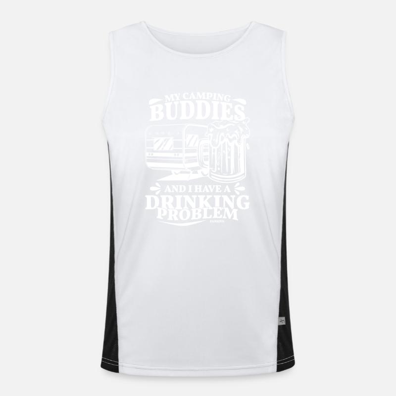 Camping Camping Holiday Tent Gift Men's Functional Contrast Tank Top 