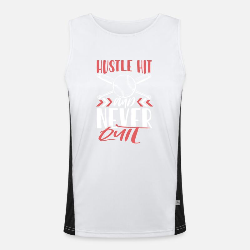baseball hustle Funktionelles Kontrast-Tank Top für Männer 