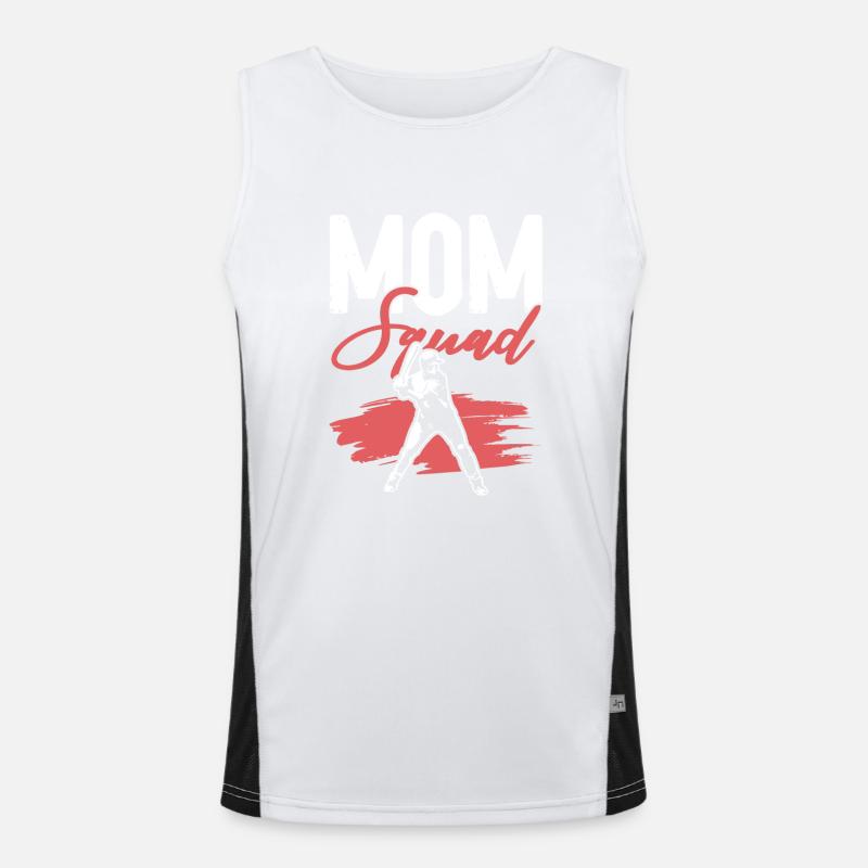baseball mom squad Funktionelles Kontrast-Tank Top für Männer 
