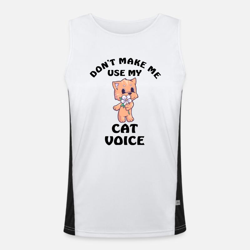 Ne me faites pas utiliser ma voix de chat Débardeur respirant contrasté Homme 