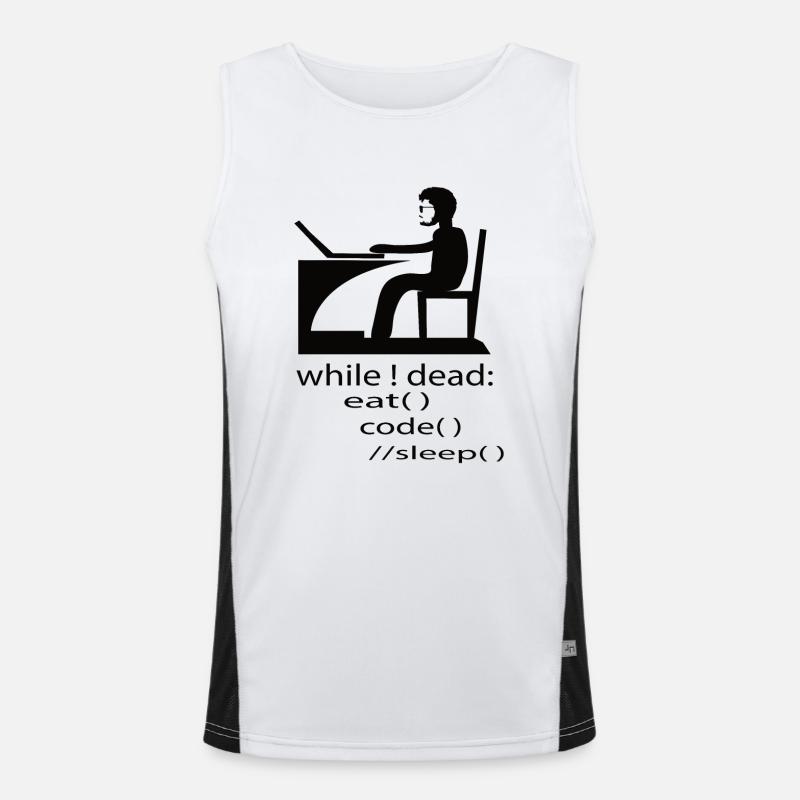 Software Developer Programmer Gift Men's Functional Contrast Tank Top 