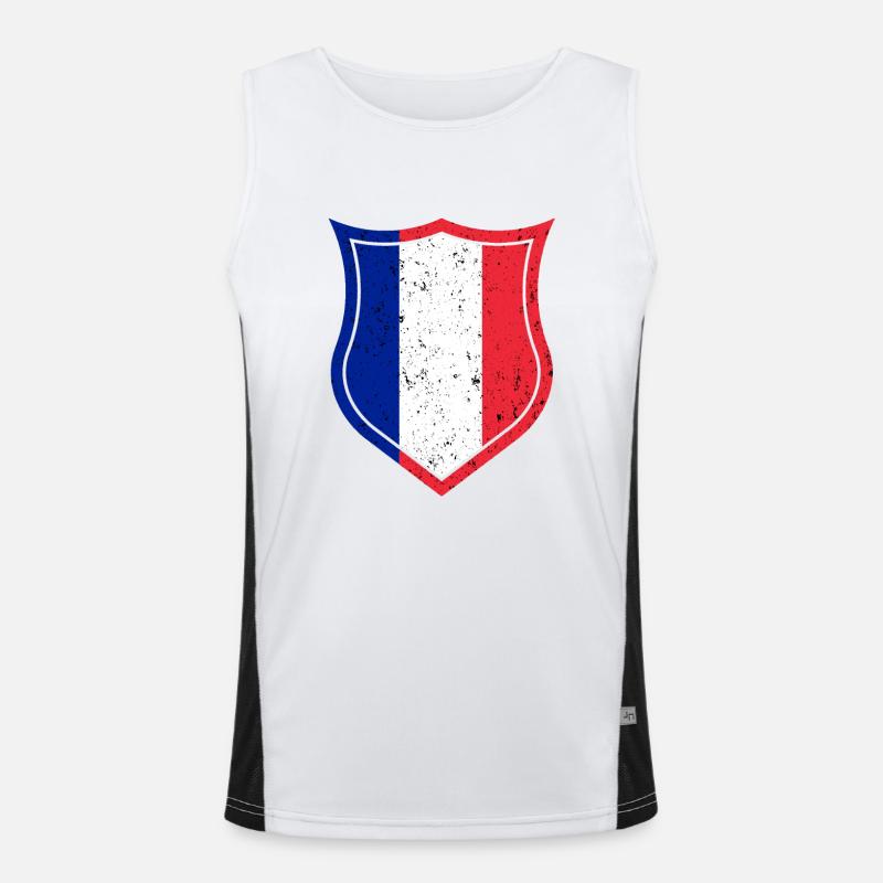 France Men's Functional Contrast Tank Top 