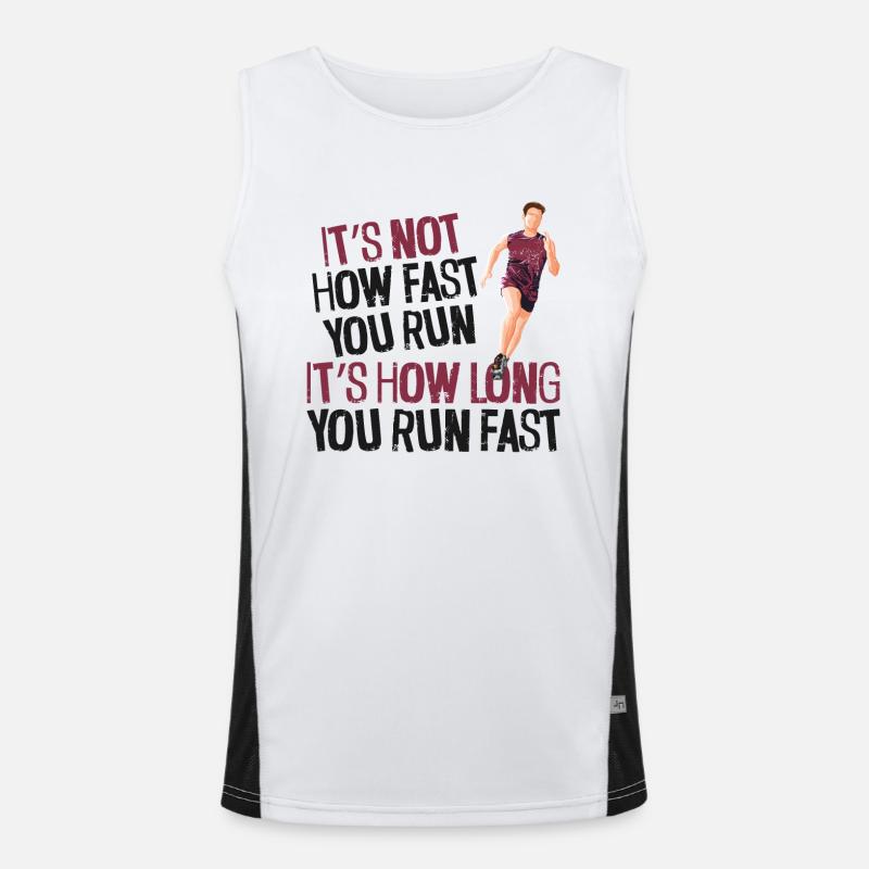 Running Runner Half Marathon Men's Functional Contrast Tank Top 