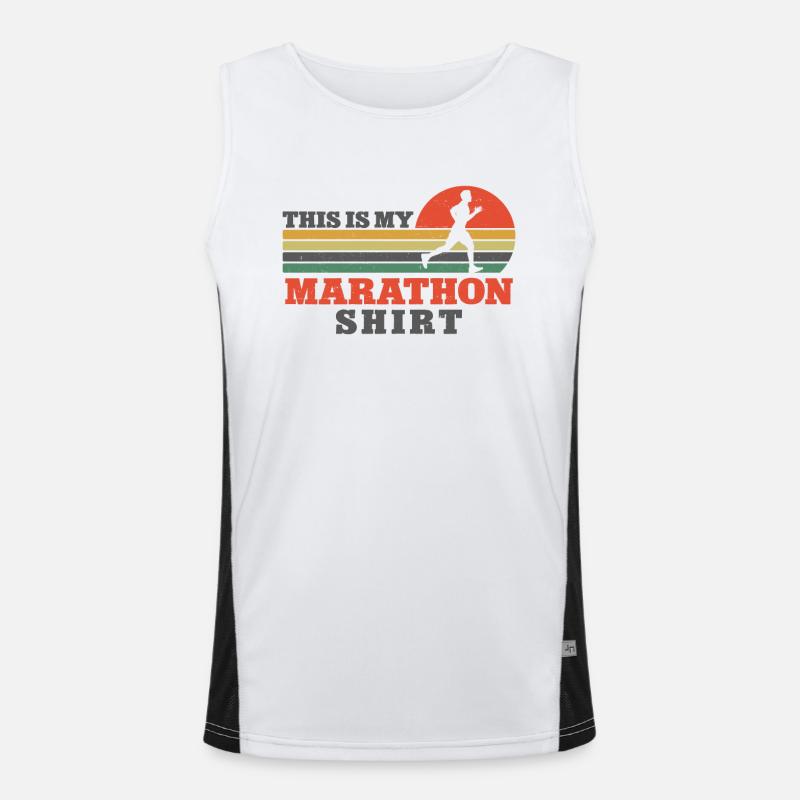 Running Runner Half Marathon Funktionelles Kontrast-Tank Top für Männer 