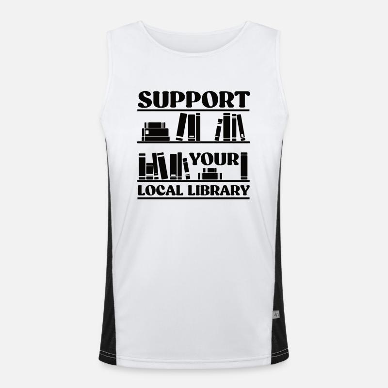 Library Librarian Read Men's Functional Contrast Tank Top 