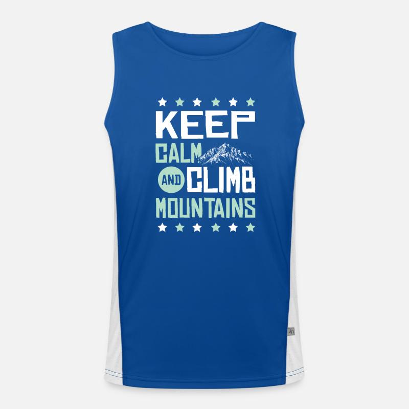 Keep Calm Climbing Men's Functional Contrast Tank Top 