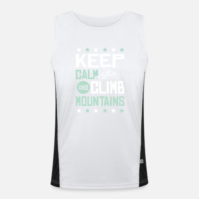 Keep Calm Climbing Men's Functional Contrast Tank Top 