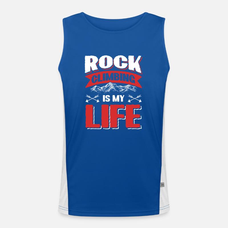 Climbing mountains Men's Functional Contrast Tank Top 