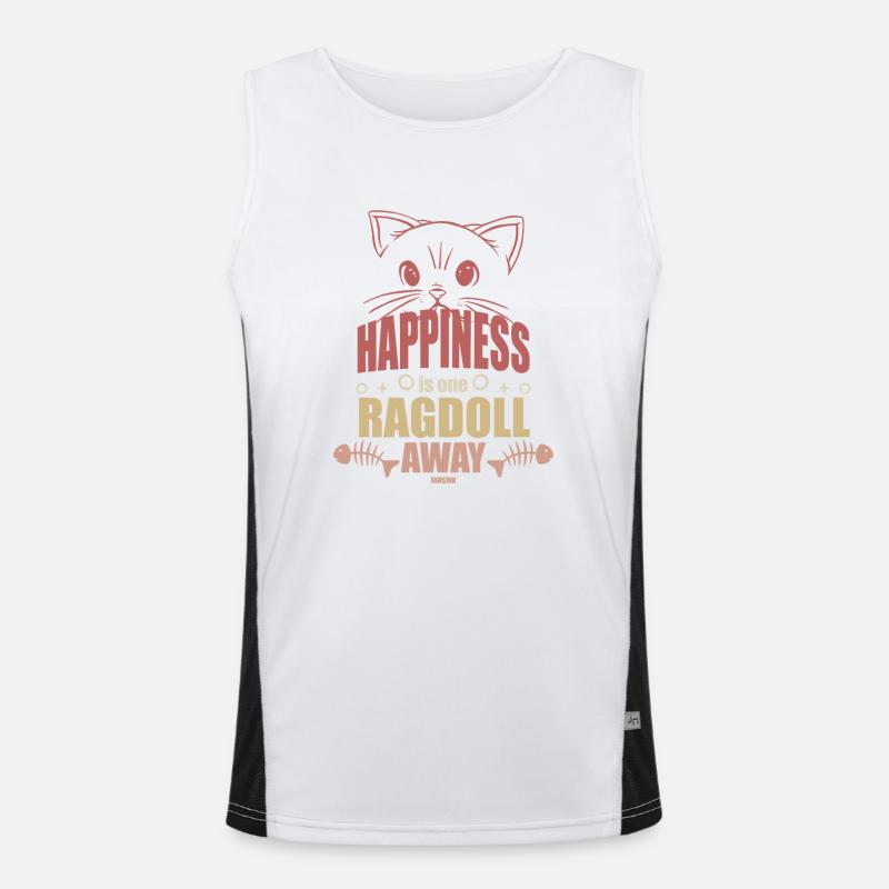 lustiger Ragdoll Spruch Funktionelles Kontrast-Tank Top für Männer 