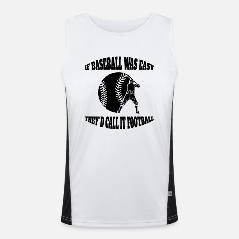 Baseball Lovers Gift Baseball Jeu de baseball Débardeur respirant contrasté Homme 