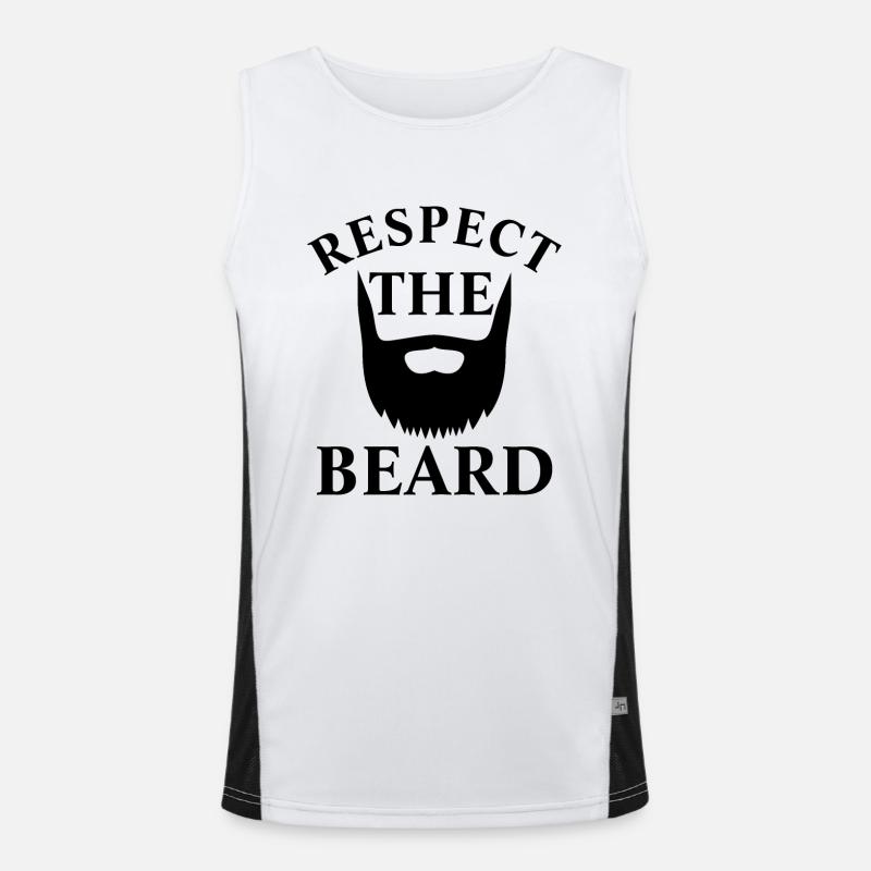 Respektiere den Bart Funktionelles Kontrast-Tank Top für Männer 