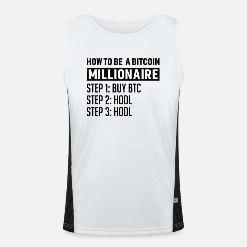 Bitcoin Plan B BTC Satoshi Krypto Hodl Maximalist Funktionelles Kontrast-Tank Top für Männer 