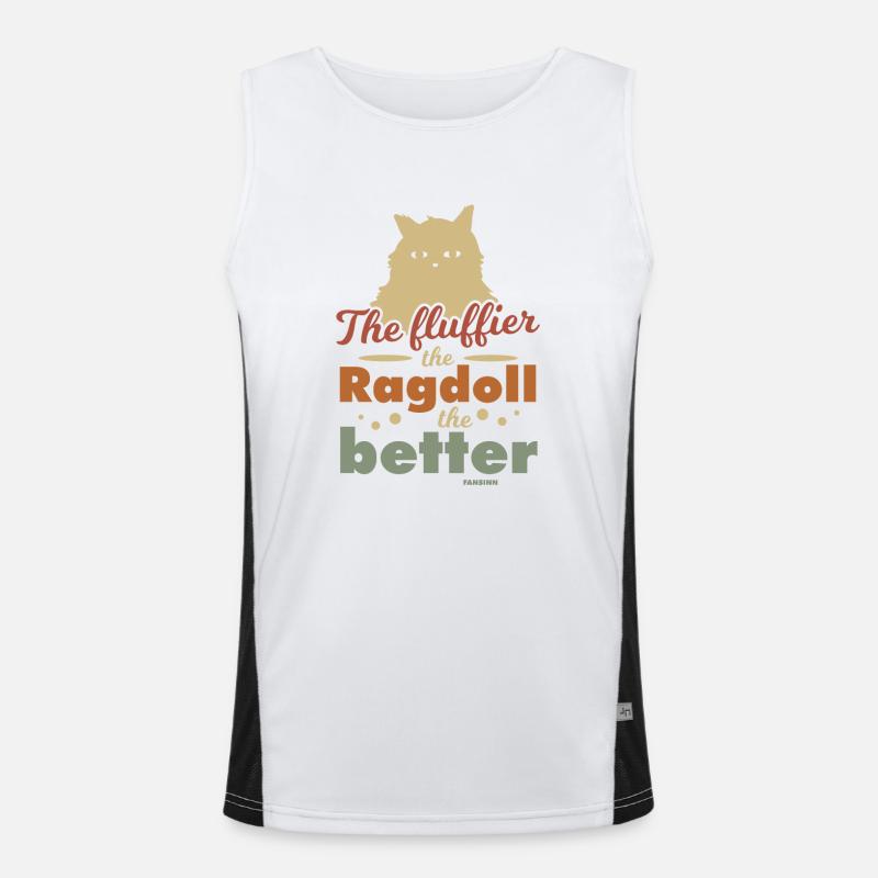 mignon Ragdoll Chat Débardeur respirant contrasté Homme 