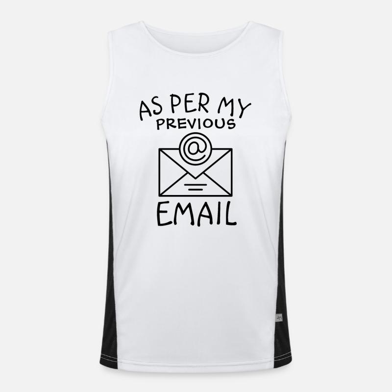 As Per My Previous Email Men's Functional Contrast Tank Top 