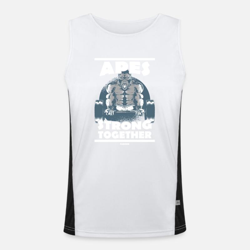 Apes Strong Together Funktionelles Kontrast-Tank Top für Männer 