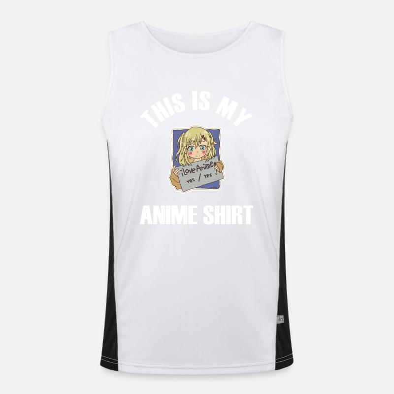 This Is My Anime Shirt Funktionelles Kontrast-Tank Top für Männer 