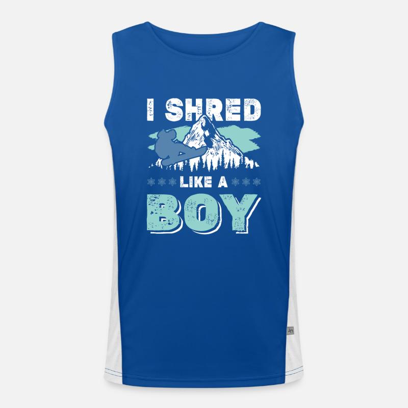 snowboarding boy Men's Functional Contrast Tank Top 