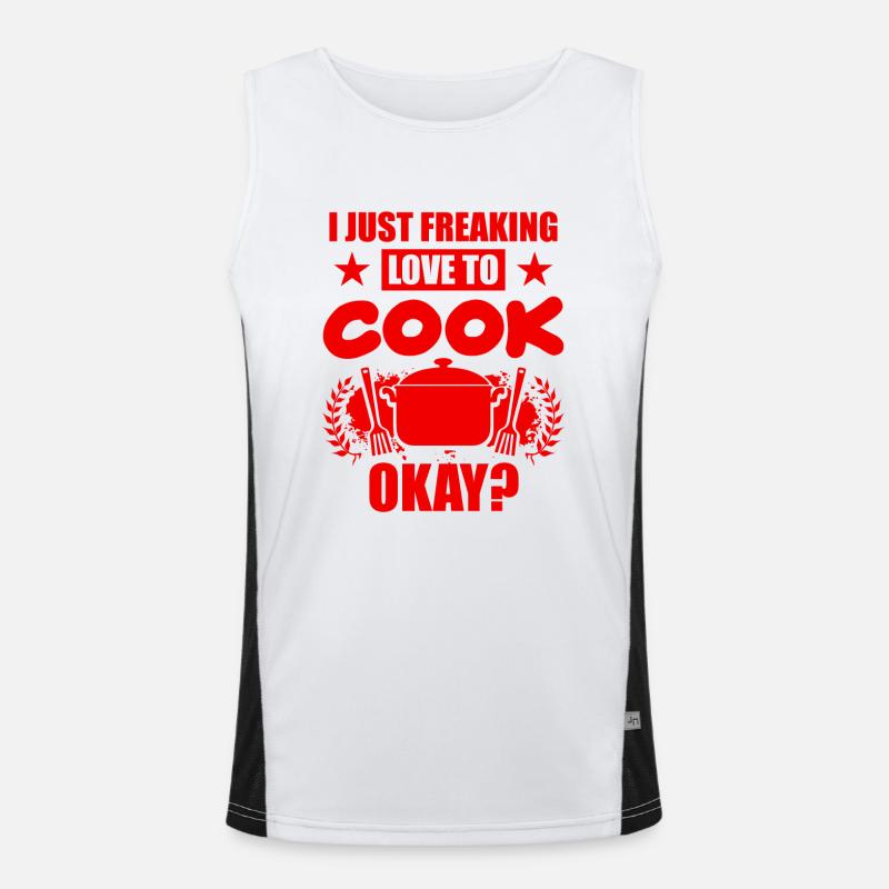 Love cooking Men's Functional Contrast Tank Top 