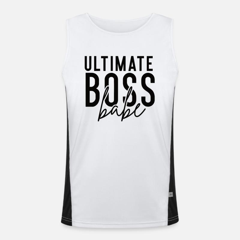 Mama Ehefrau Chef Funktionelles Kontrast-Tank Top für Männer 