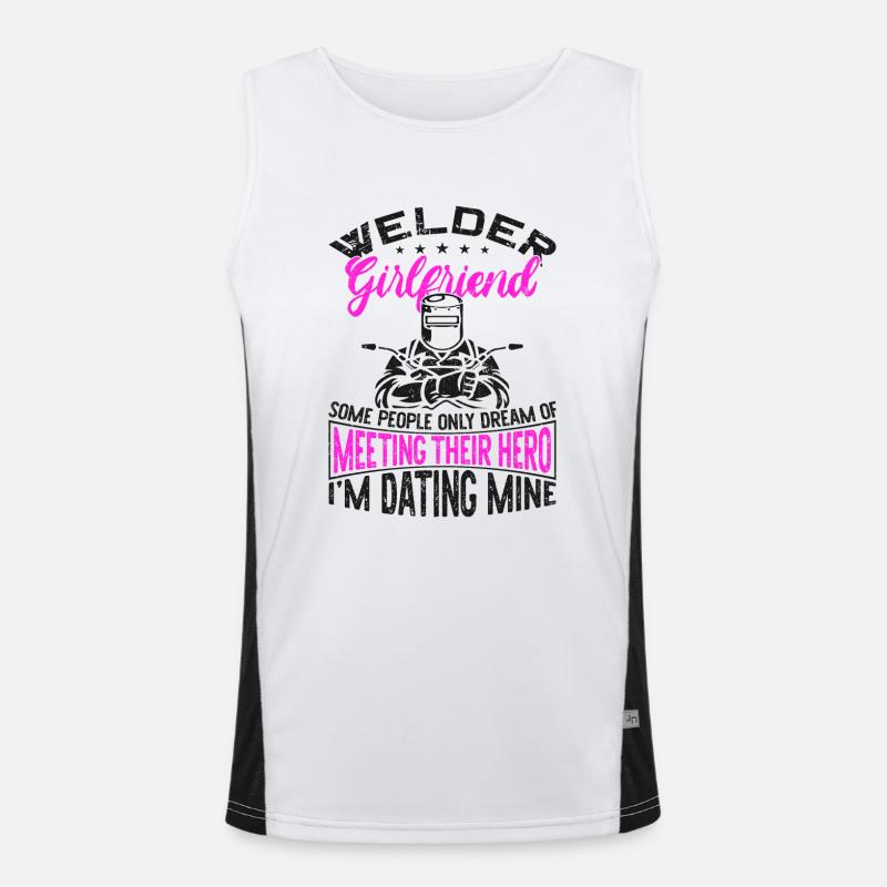 Welder Welding Vintage Welder Men's Functional Contrast Tank Top 