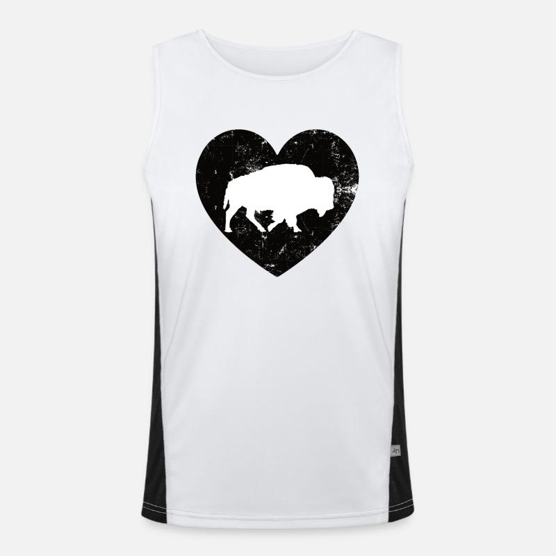 Bison vintage buffle Débardeur respirant contrasté Homme 