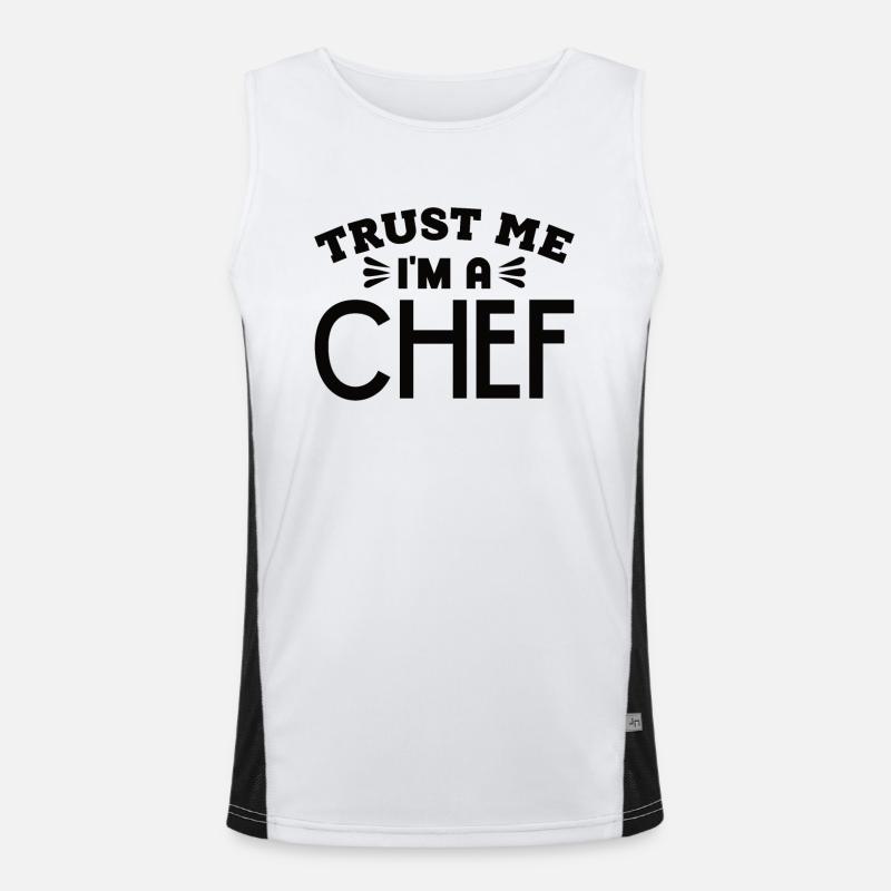 Koch Beruf Gastronomie Kochen Kochmütze Funktionelles Kontrast-Tank Top für Männer 