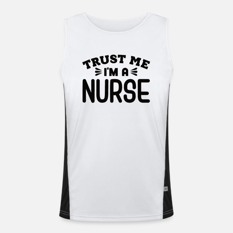 Physician Assistant Nurse Medical Practice Needle Men's Functional Contrast Tank Top 