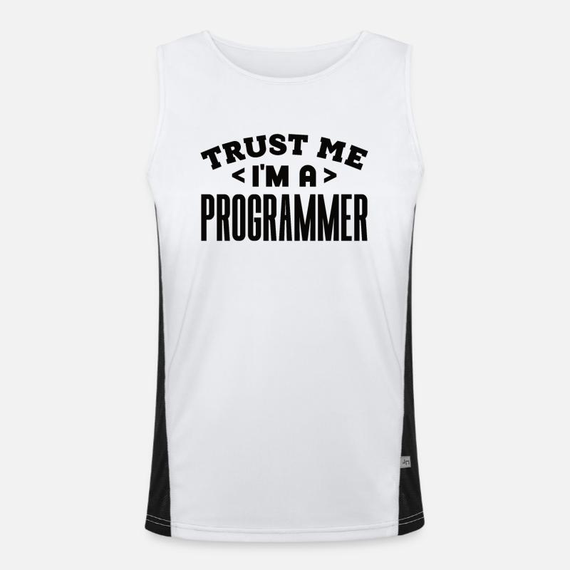 Softwareentwickler Programmierer Geschenk Funktionelles Kontrast-Tank Top für Männer 