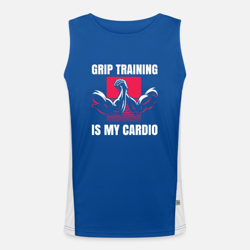 Grip training is my cardio Men's Functional Contrast Tank Top 