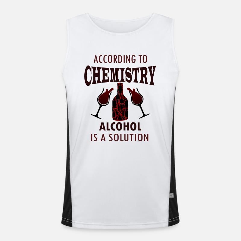 According to chemistry, alcohol is a solution Men's Functional Contrast Tank Top 