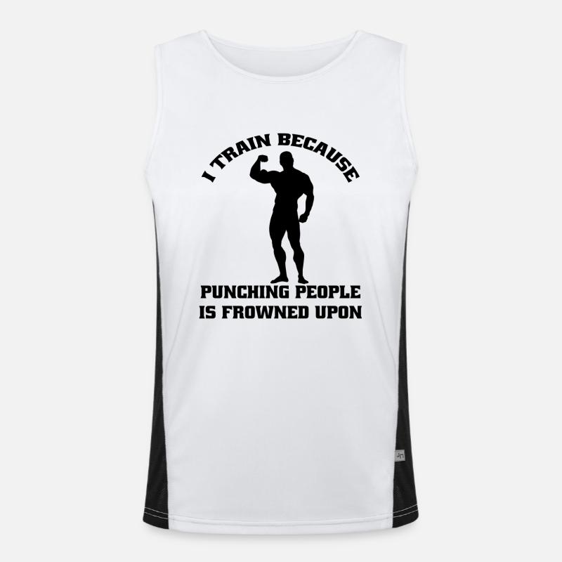 Fitness Muscle Athlete Bodybuilder Strength Training Men's Functional Contrast Tank Top 