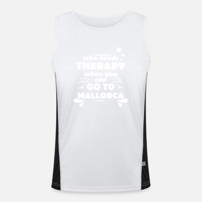 Mallorca Sommer Spanien Geschenkidee Funktionelles Kontrast-Tank Top für Männer 