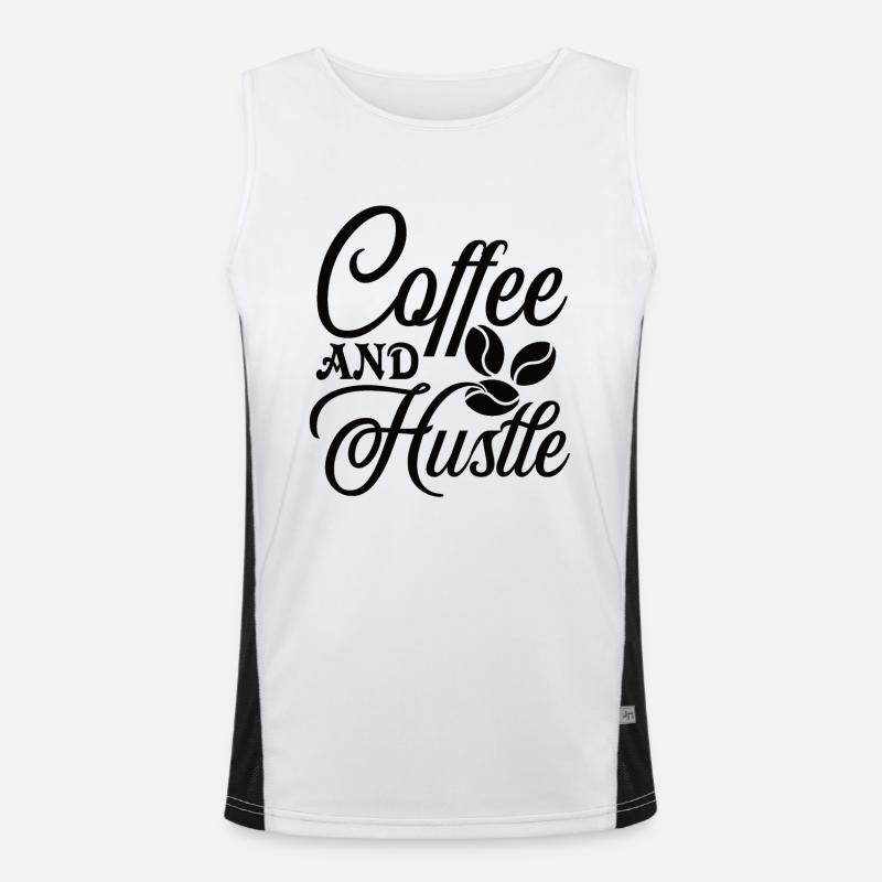 Coffee Work Morning Work Gift Men's Functional Contrast Tank Top 