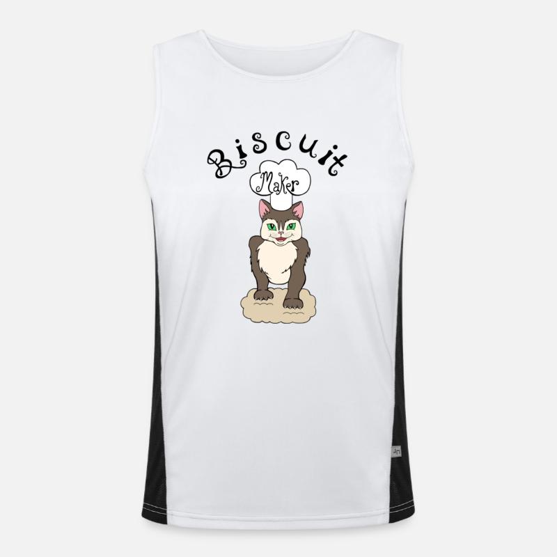 Cat Making Biscuits Maker Cat Men's Functional Contrast Tank Top 