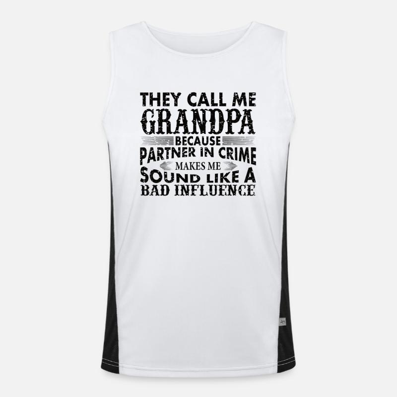 Opa der schlechte Einfluss Funktionelles Kontrast-Tank Top für Männer 