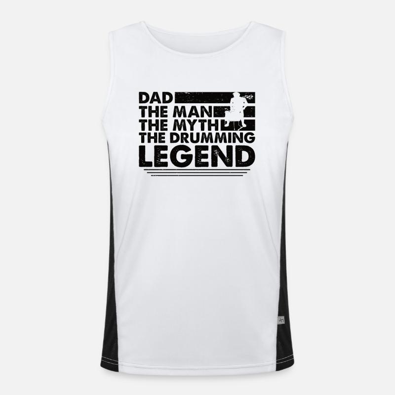 Drummer Father Drummer Drummer Papa Men's Functional Contrast Tank Top 