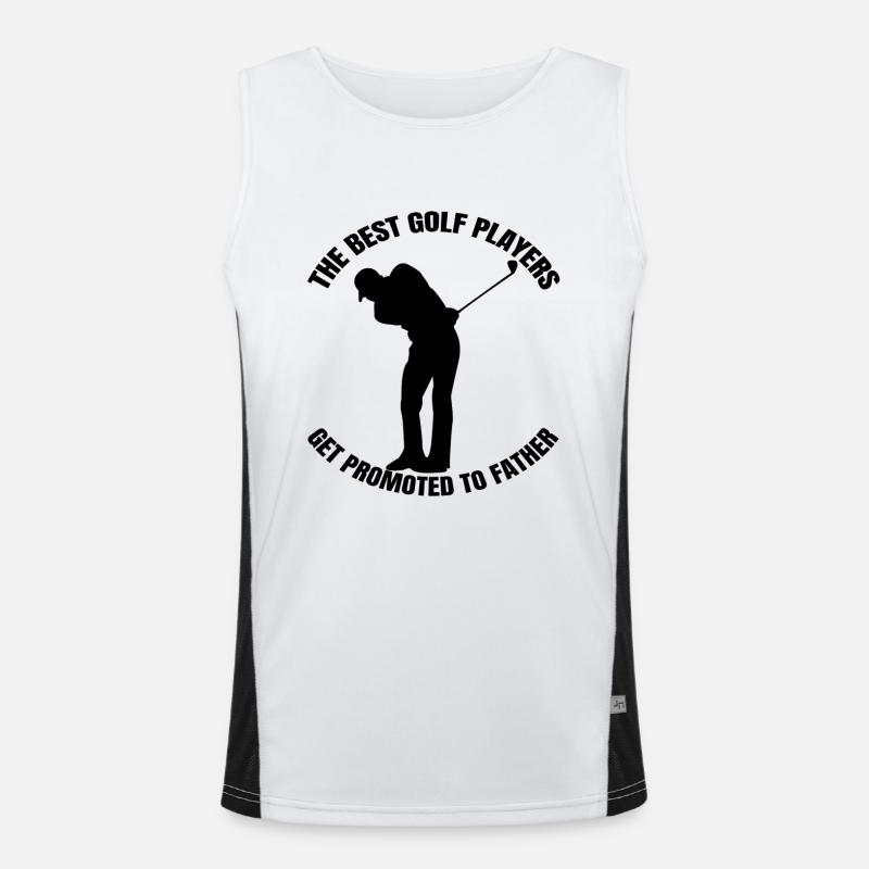 Golf Dad Golfspieler Vater Golfball Golfschläger Funktionelles Kontrast-Tank Top für Männer 